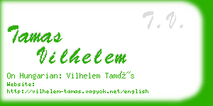 tamas vilhelem business card